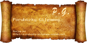 Porubszky Gilgames névjegykártya